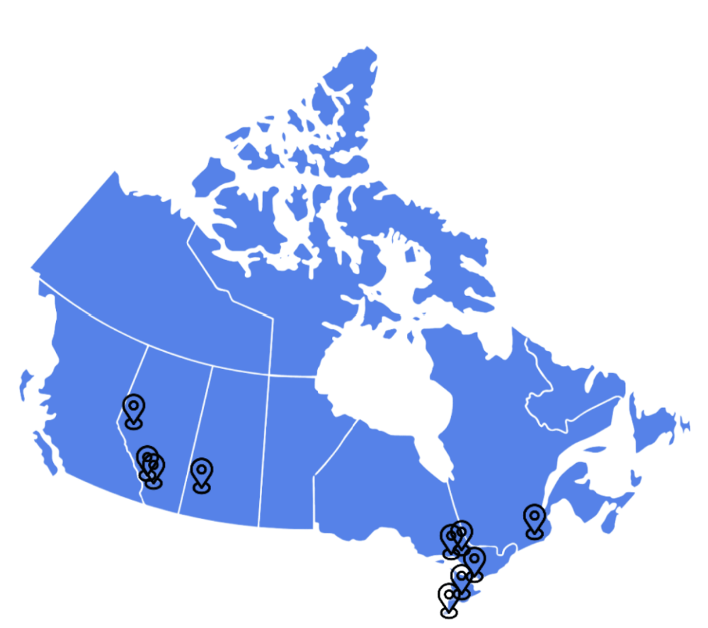 Canada Map locations