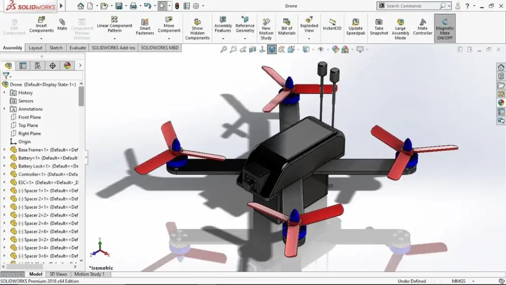 Drone with solidworks