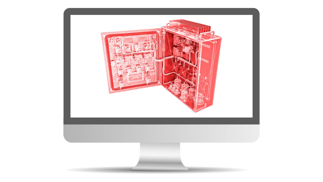 SW electrical illustration on screen