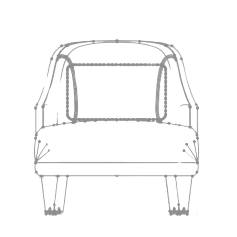 John's Chair 2D Model - Front view