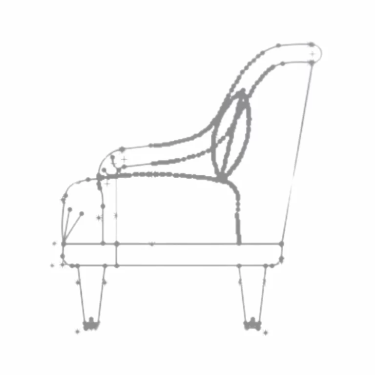 John's Chair 2D Model - Side View