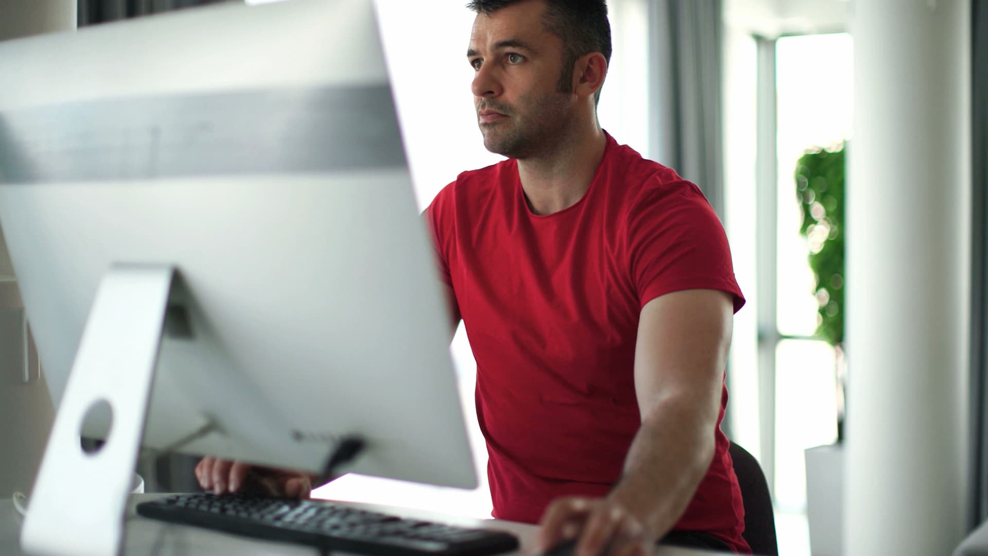 Man at computer