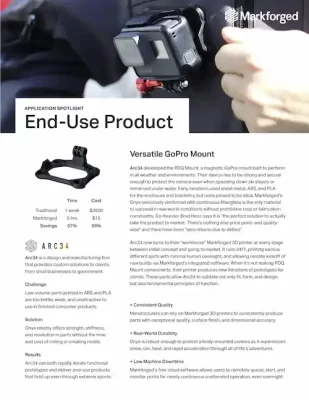 Markforged End-Use Product Application Spotlight thumbnail