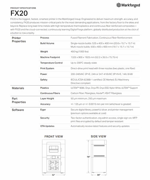 Markforged FX20 Brochure thumbnail