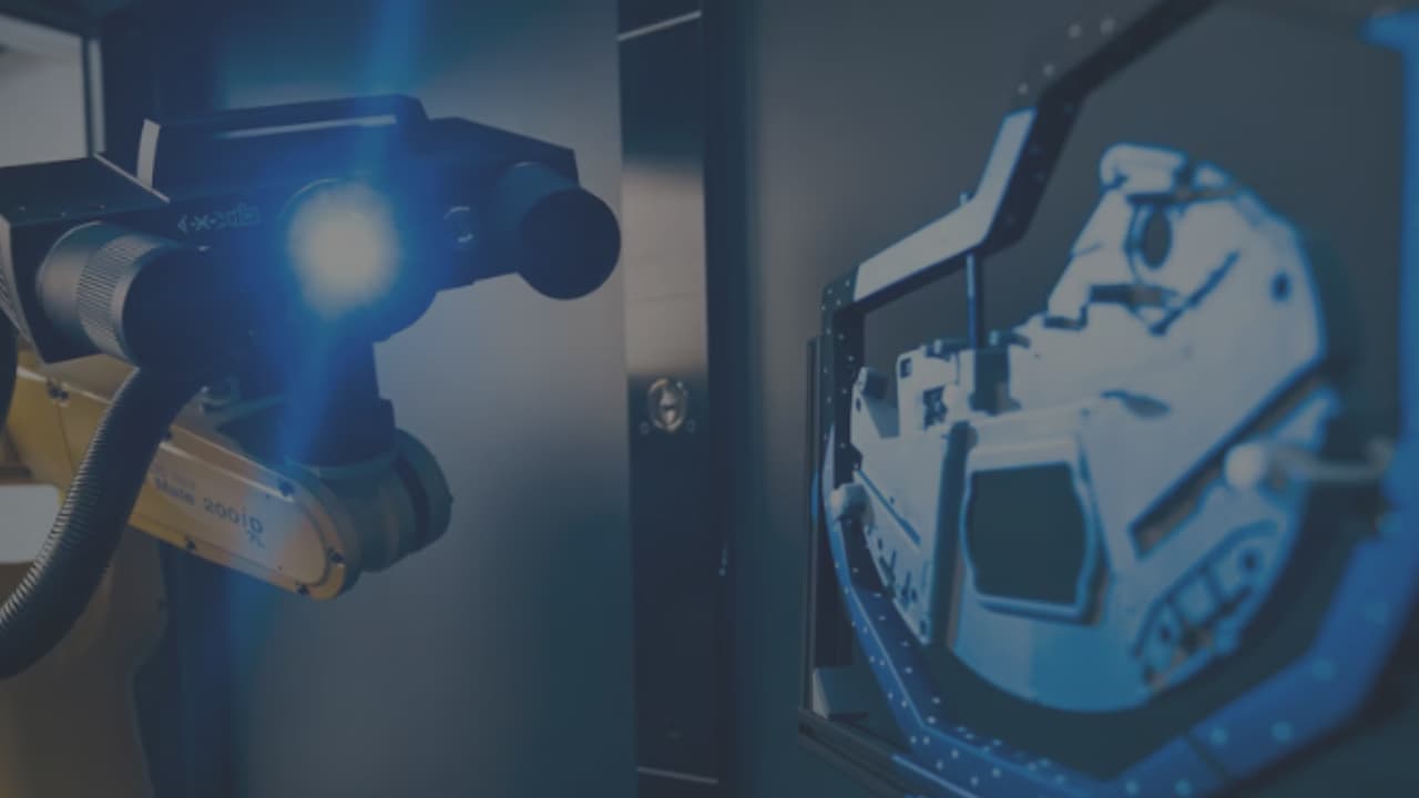 3D scanner with a plastics part