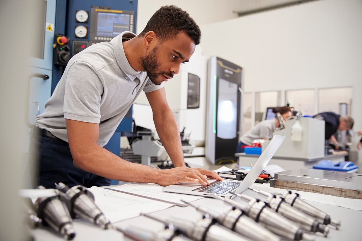 Man working on computer