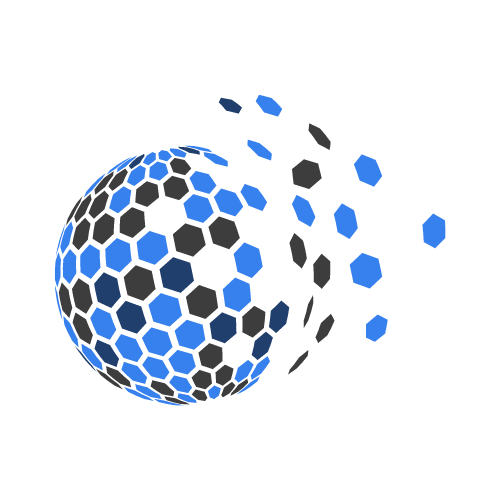 hexagons forming the shape of earth