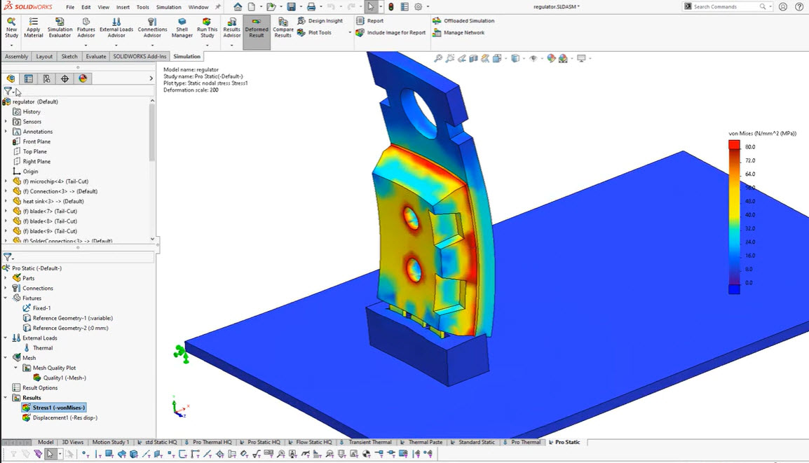 solidworks simulation screen